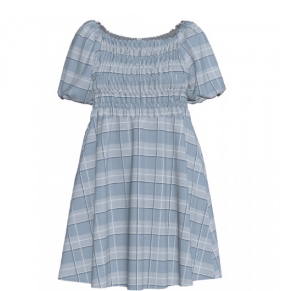 Alina Blue Plaid Nap Dress by LULAROE NWT